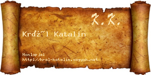 Král Katalin névjegykártya